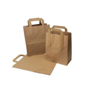 Handled Paper Bag Kraft Medium 8inch x250