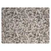 Modern Twist Hatch Black Grey Silicone Placemat 30.5 x 40.6cm (12 x 16inch)