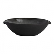 Gembrook Gray Condiment Dish With Double Spout 11 x 10 x 3cm 10cl (4 3/8 x 4 x 1 1/4inch 1/2oz)