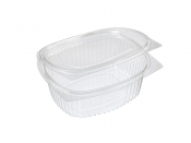 Salad Container Oval Hinged rPET 1000ml x400