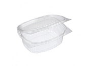 Salad Container Oval Hinged rPET 750ml x500