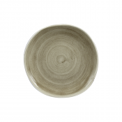 Churchill Stonecast Patina Antique Taupe Round Trace Plate 10 3/8inch