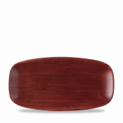 Churchill Stonecast Patina Red Rust Chefs Oblong Plate 11 3/4X6inch