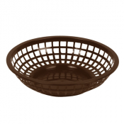 Fast Food Basket Round Brown 203mm x12