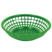Fast Food Basket Round Green 203mm x12