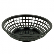 Fast Food Basket Round Black 203mm x12