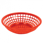 Fast Food Basket Round Red 203mm x12
