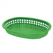 Fast Food Basket Oblong Green 273mm x12
