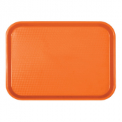 Fast Food Tray Polypropylene Orange 13.5x10.5inch/345x265mm