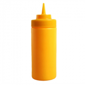 Squeeze Sauce Bottle Wide Neck Yellow 16oz