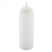 Squeeze Sauce Bottle Wide Neck Clear 32oz (95cl)