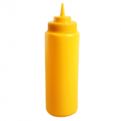 Squeeze Sauce Bottle Wide Neck Yellow 32oz (95cl)