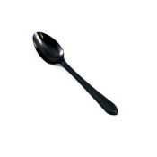 Plastic Soup Spoon Reusable Heavy Duty Black x100