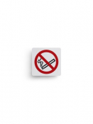 No Smoking S/A Sticker  100x100mm