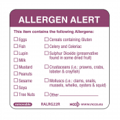 Allergen Alert Label 50mm x500
