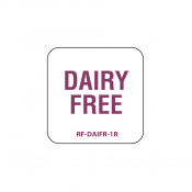 Allergen Dairy Free Label 25mm x1000
