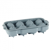 8 Cavity Silicone Ice Ball Mould Grey