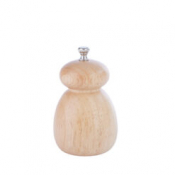 4inch Natural Rubber Wood Salt Mill