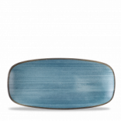Churchill Super Vit Stonecast Raw Teal Chefs Oblong Plate 10.6inchX5inch