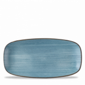 Churchill Super Vit Stonecast Raw Teal  Chefs Oblong Plate 11 3/4X6inch