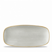 Churchill Super Vit Stonecast Raw Grey Chefs Oblong Plate 10.6inchX5inch