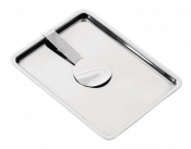 Olympia Curved Stainless Steel Tip Tray With Bill Clip