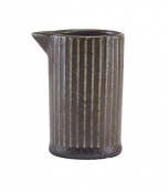 Terra Porcelain Black Fluted Jug 10cl/3.5oz