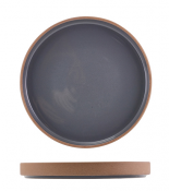 Kava Dark Grey Stoneware Raw Wall Presentation Plate 20cm
