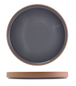 Kava Dark Grey Stoneware Raw Wall Presentation Plate 25cm