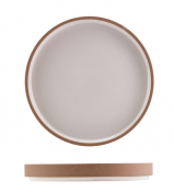 Kava White Stoneware Raw Wall Presentation Plate 18cm