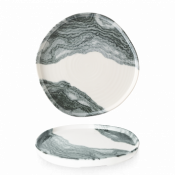 Churchill Super Vit Tide Black Organic Walled Plate 10 1/2inch