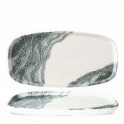 Churchill Super Vit Tide Black Oblong Chefs Plates 11 5/8X5 7/8inch