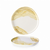 Churchill Super Vit Tide Gold Organic Walled Plate 8 1/4inch