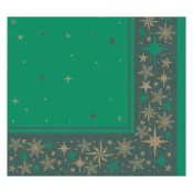 Christmas Napkin Merry & Bright Green 40cm 3ply x600