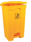 Polypropylene Pedal Bin Yellow 87L