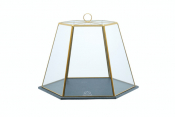 Artesa Glass Serving Cloche with Slate Base 31x27.5x25cm