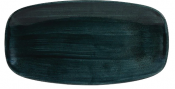 Churchill Stonecast Patina Rustic Teal Chefs Oblong Plate 13 7/8X7 3/8inch