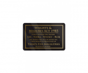 Weights & Measures 25Ml Notice - 110x170mm