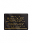 Weights & Measures 25Ml Notice Framed