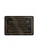 Weights & Measures 35Ml Notice Framed