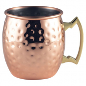 Barrel Copper Mug 40cl/ 14oz Hammered