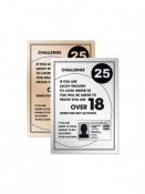 Challenge 25 Bar Licensing Notice (Gold)