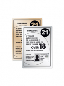 Challenge 21 Bar Licensing Notice (Gold)