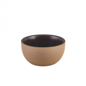 Kava Black Stoneware Ribbed Round Bowl 11.5cm
