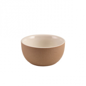Kava White Stoneware Ribbed Round Bowl 11.5cm