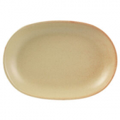 Rustico Flame Oval Plate 33x23cm/13.25inchx9.25inch
