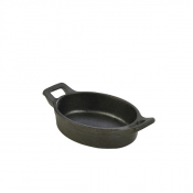 Mini Cast Iron Oval Eared Dish 12 x 9 x 3cm