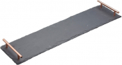 Artesa Slate Serving Platter with Copper Handles 60x15cm