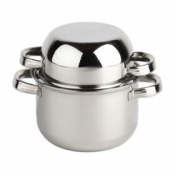Mussel Pot with Lid Stainless Steel 18cm/7inch