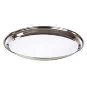 Stainless Steel Round Flat Tray 30cm/12inch